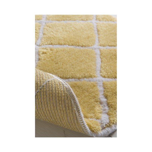 Covor baie Russmo Ananas, 100 x 60 cm, galben-image-1