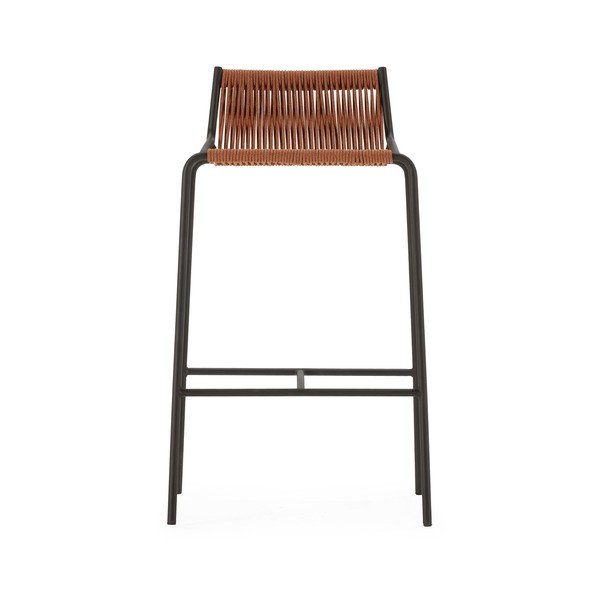 Scaun de bar teracotă din metal (înălțime șezut 65 cm) Emily – Marckeric-image-4