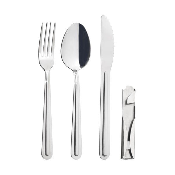 Tacâmuri argintii din oțel inoxidabil 4 buc. KEMP – Orion