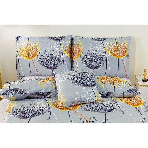 Lenjerie de pat albastru-deschis din microsatin pentru pat de o persoană cu 6 piese 140x200 cm Stella – My House-image-1