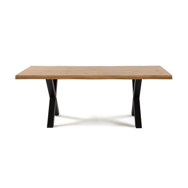 Masă de dining cu aspect de lemn de stejar 90x160 cm Kora – Bonami Essentials