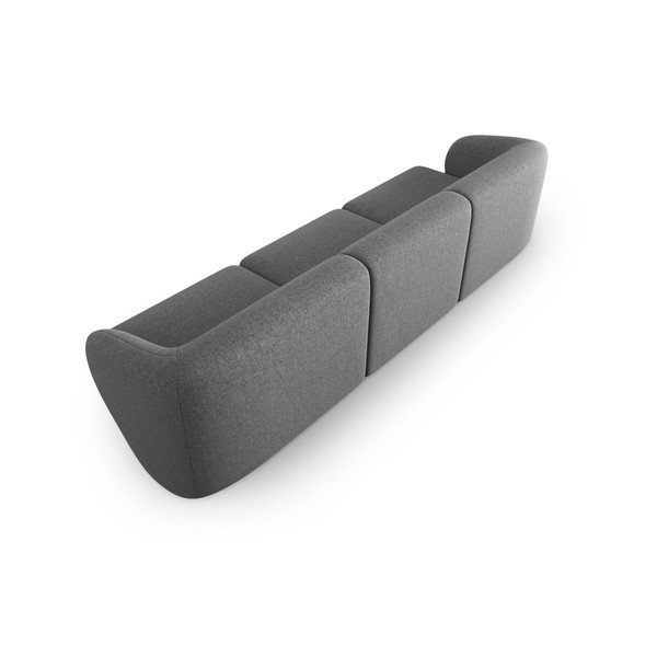 Canapea gri cu tapițerie din chenille 266 cm Paolo – Milo Casa-image-3