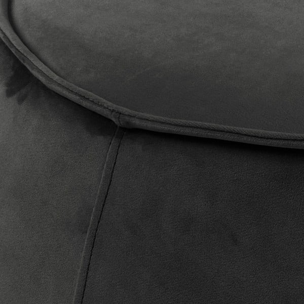 Puf cu husă din catifea Actona Mie, ⌀ 60 cm, maro - gri închis-image-1