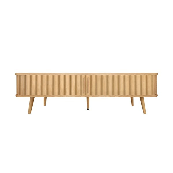 Comodă TV în culoare naturală cu aspect de lemn de stejar 178x50x40 cm Rove – Woodman