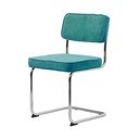 Scaun de dining turcoaz din catifea reiată Rupert – Unique Furniture