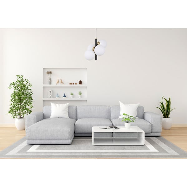 Lustră alb-negru  cu abajur din sticlă ø 15 cm Forte – Squid Lighting-image-1