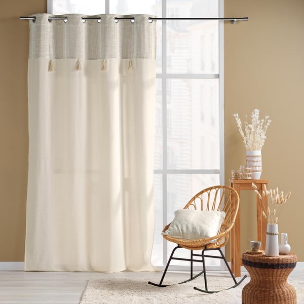 Draperie în culoare naturală 140x240 cm Island – douceur d'intérieur-image-1