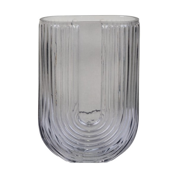 Vază gri deschis din sticlă (înălțime 19 cm) – House Nordic
