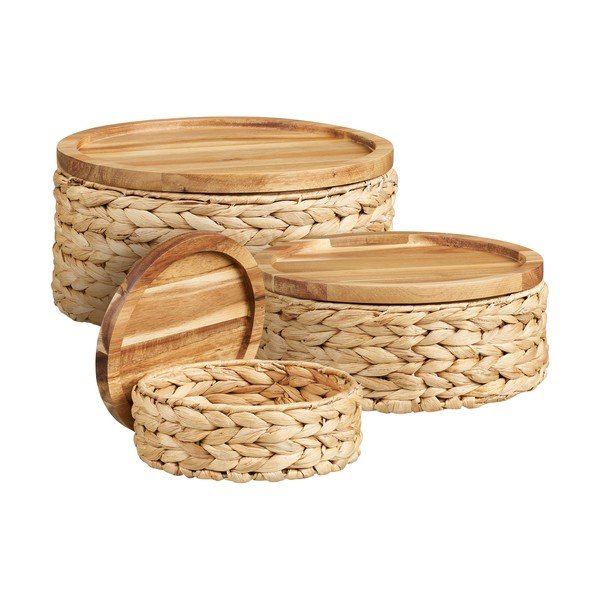 Coșuri de depozitare 3 buc. din zambilă de apă ø 30x15 cm Botofte – House Nordic-image-4