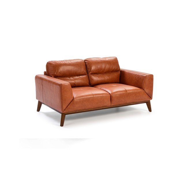 Canapea din piele Ángel Cerdá Cognac, 159 cm-image-2