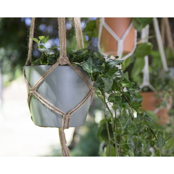 Suport suspendat pentru ghiveci de flori din material textil ø 13 cm (înălțime 100 cm) Macramé – Artevasi-image-1