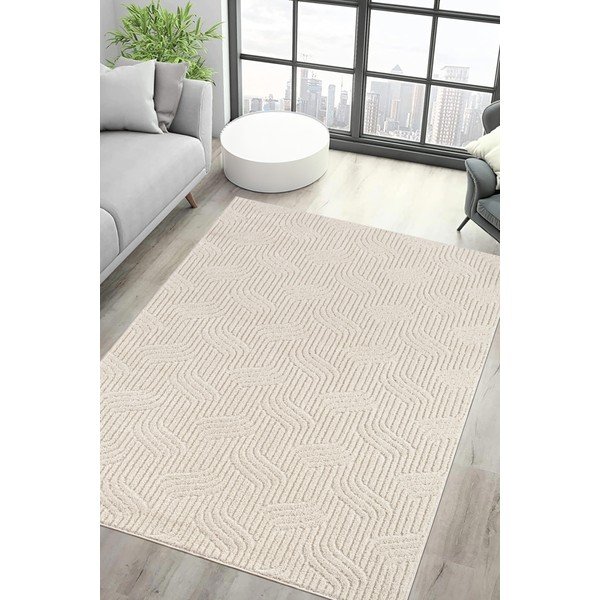 Covor crem lavabil 80x150 cm Loopy – Mila Home-image-1