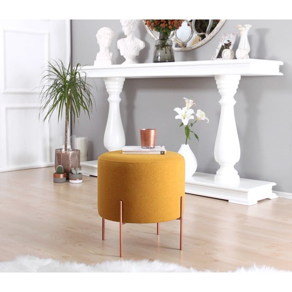 Taburet galben muștar Copper – Artie-image-2