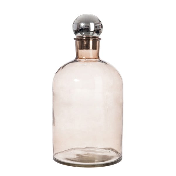Recipient sticlă J-Line Bottle Silver, 18 x 39 cm