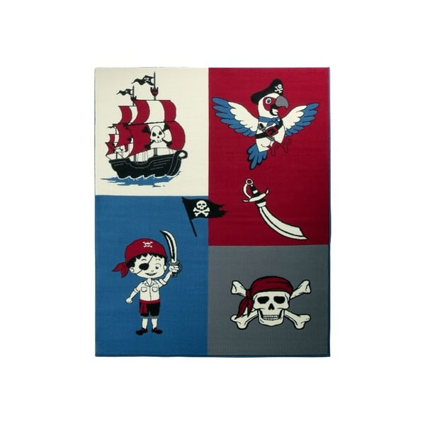 Covor Hanse Home Pirat, 140 x 200 cm, albastru-roșu