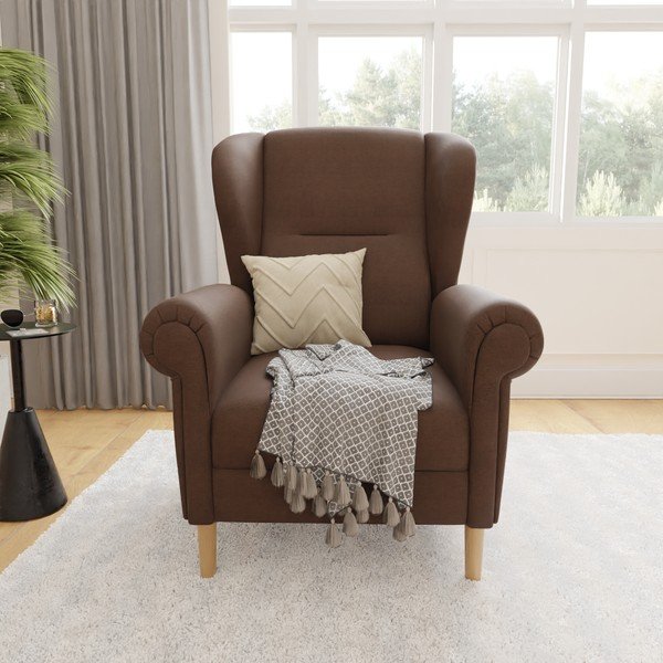 Fotoliu maro închis wing Swan – Ropez-image-1