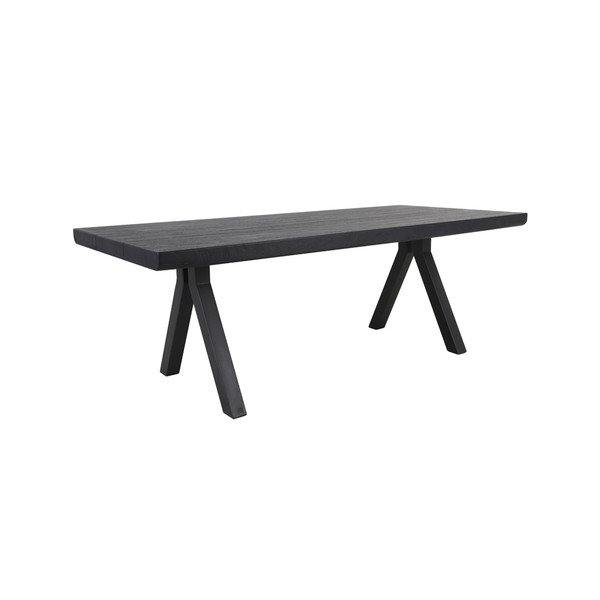 Masă de dining neagră 100x220 cm Muden – Light & Living-image-2