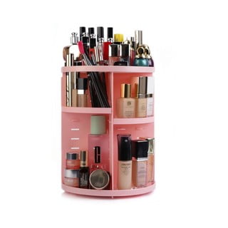Organizator de baie roz pentru cosmetice din plastic – Hermia