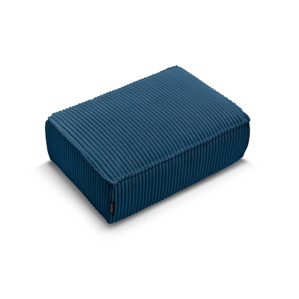 Taburet albastru cu tapițerie din catifea reiată Chelsea – Bobochic Paris-image-4