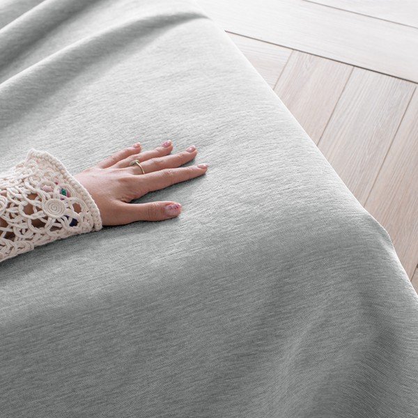 Cuvertură gri deschis din janilie 220x240 cm Talo – Filumi-image-1