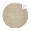 Covor bej lavabil rotund din fibre reciclate 133x133 cm Fluffy – Flair Rugs