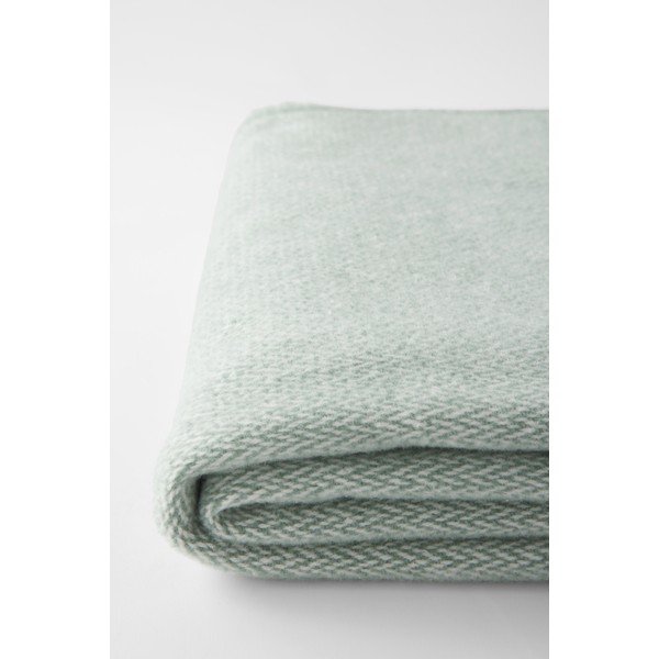 Pătură verde din amestec de bumbac 140x180 cm Espiga – Euromant-image-3