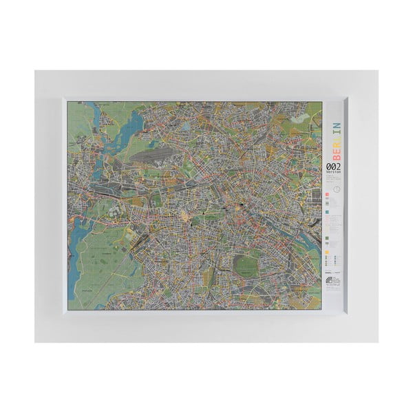Hartă magnetică Berlin The Future Mapping Company Berlin Street Map, 130 x 100 cm