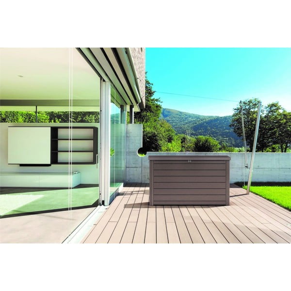 Cutie de depozitare pentru grădină maro din plastic Ontario – Keter-image-2