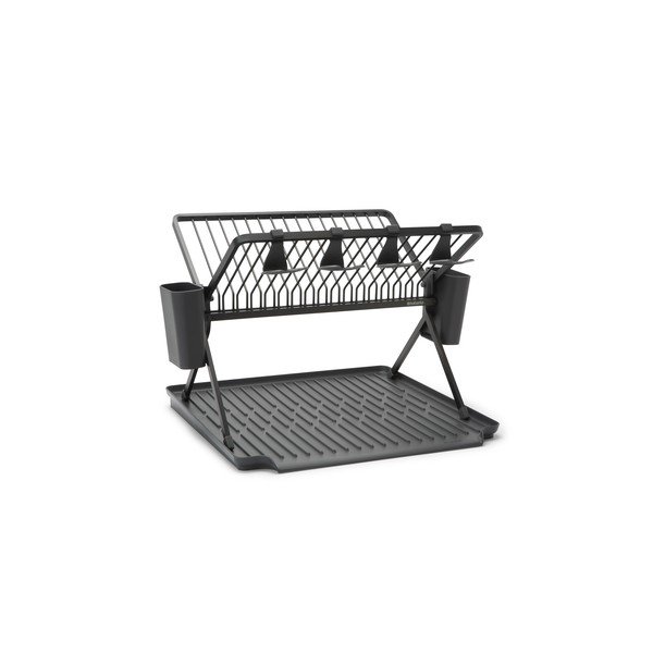 Scurgător de vase verde închis cu două nivele din metal 42x51 cm – Brabantia-image-2