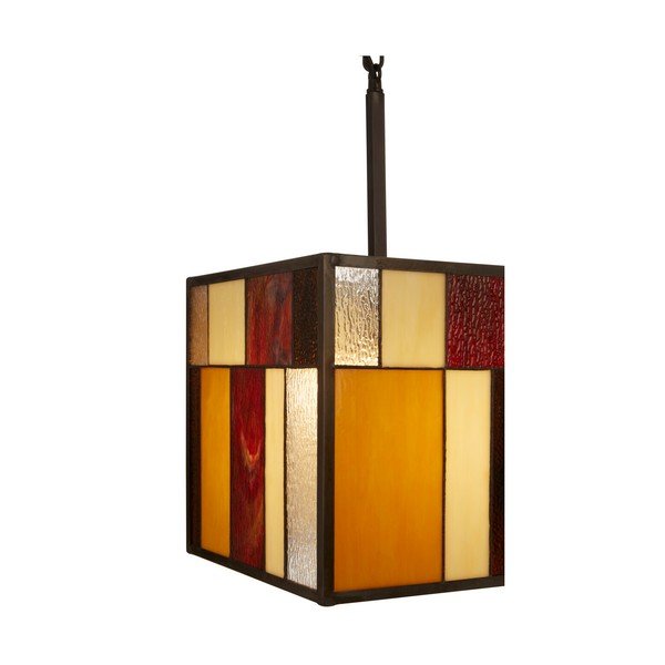Lustră din metal cu abajur din sticlă Waldorf – Premier Housewares-image-3