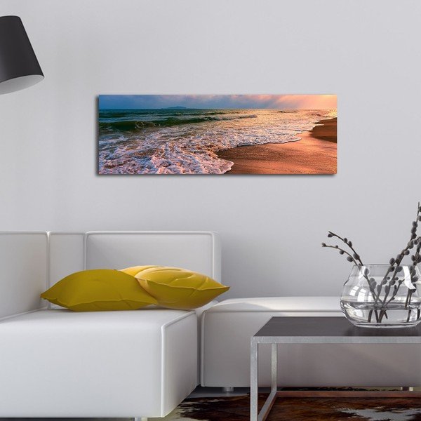Tablou cu iluminare Wallity Beach, 90 x 30 cm-image-3