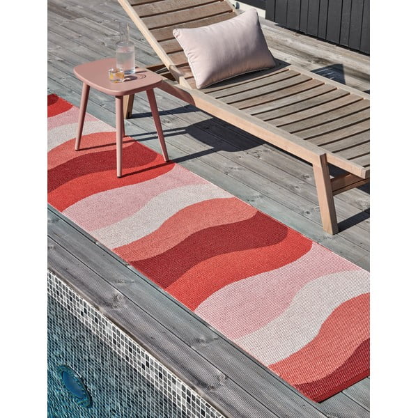 Covor tip traversă pentru interior și exterior roșu 70x300 cm Urvi Fire – Pappelina-image-4