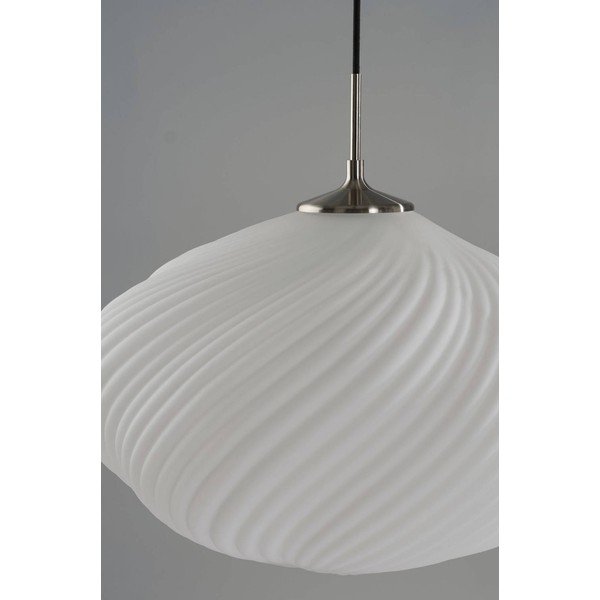 Lustră albă/argintie cu intensitate reglabilă din sticlă opal ø 50 cm Meringue – Jotex-image-4