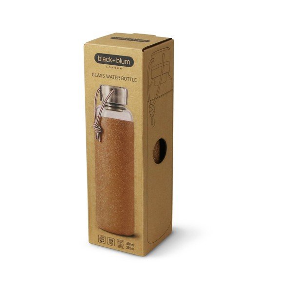 Sticlă pentru apă cu husă din silicon Black + Blum G-Bottle, 600 ml, bej-image-2