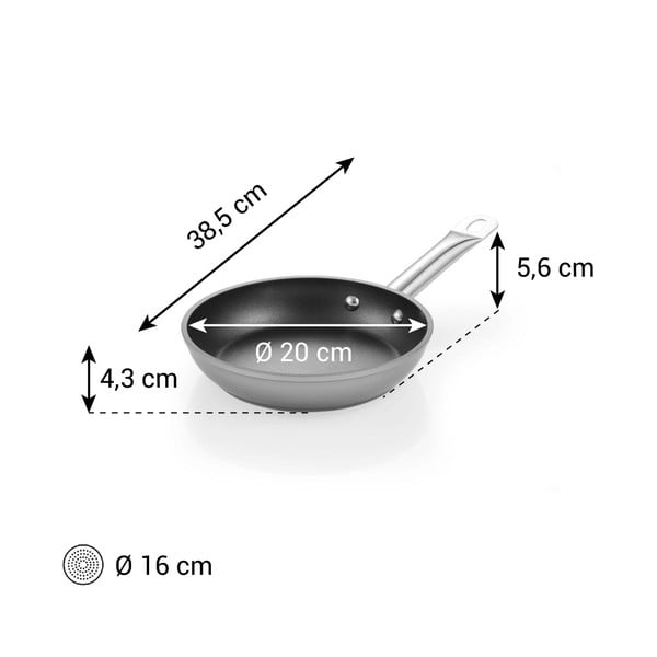 Tigaie cu suprafață antiaderentă din aluminiu ø 20 cm GrandChef+ – Tescoma-image-1