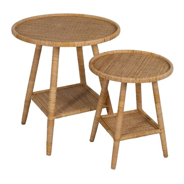 Măsuță auxiliară rotundă din ratan ø 45 cm – Ixia-image-2