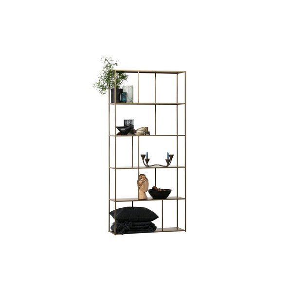 Bibliotecă aurie din metal 90x196 cm Valued – BePureHome-image-3