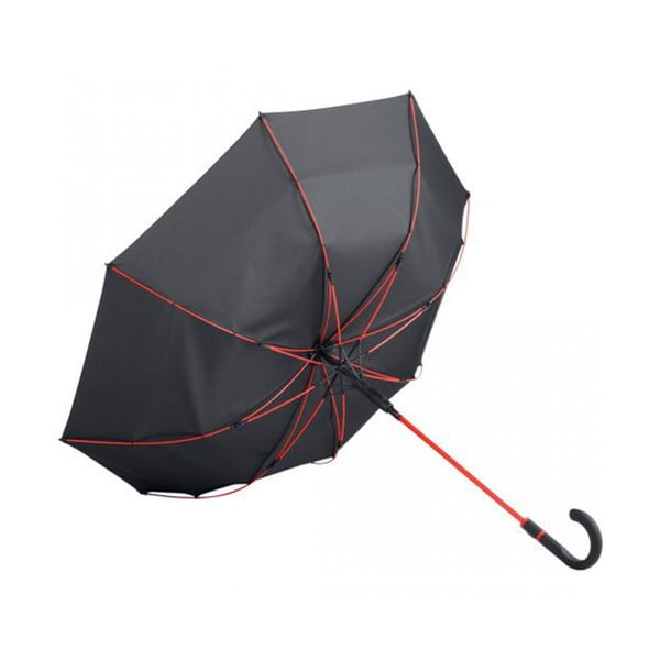Umbrelă anti-vânt Ambiance Fare Proof, ⌀ 112 cm, negru-roșu-image-3