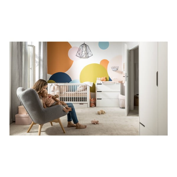 Comodă cu masă pentru înfășat Vox Milk, alb-image-2