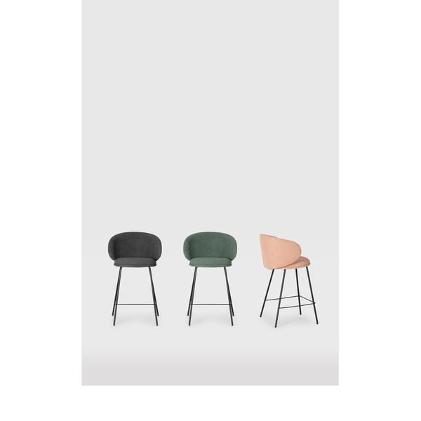 Scaune de bar verde 2 buc. (înălțime șezut 65 cm) Rush – Marckeric-image-1