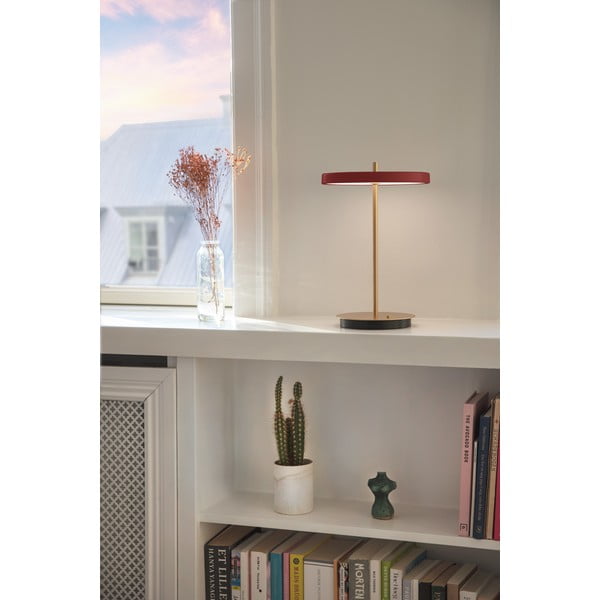 Veioză roșie LED cu intensitate reglabilă cu abajur din metal (înălțime 31 cm) Asteria Move – UMAGE-image-4