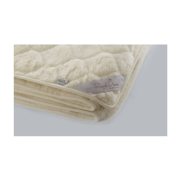 Pătură de lână Royal Dream Cashmere Beige, 200x200 cm