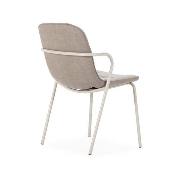 Scaun de dining bej cu cotiere tapițat Angie – Marckeric-image-4