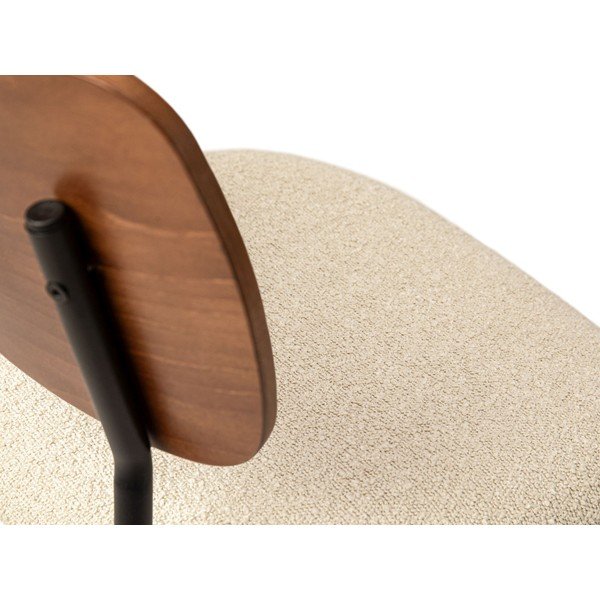 Scaun de dining crem/în culoare naturală stivuibil din lemn de fag Dina – Micadoni -image-3