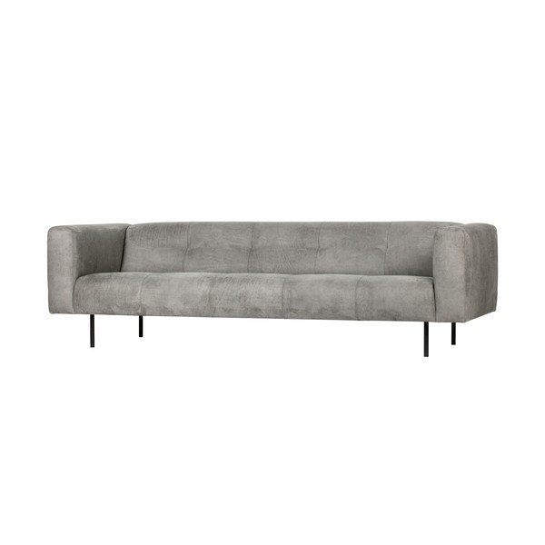 Canapea din imitație de piele vtwonen Skin, gri deschis, 250 cm-image-2