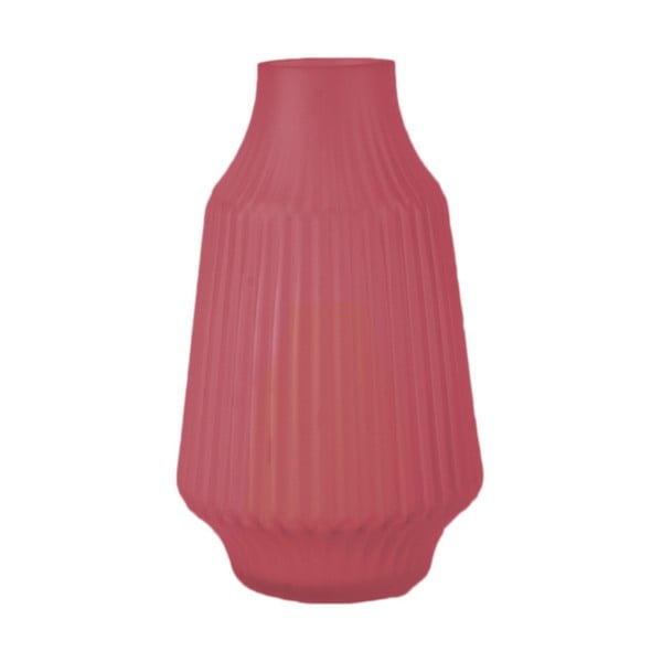 Vază din sticlă PT LIVING Stripes, Ø 16 cm, roz