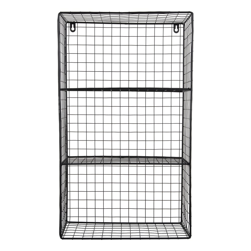 Raft negru etajat din oțel 60 cm Reja – PT LIVING