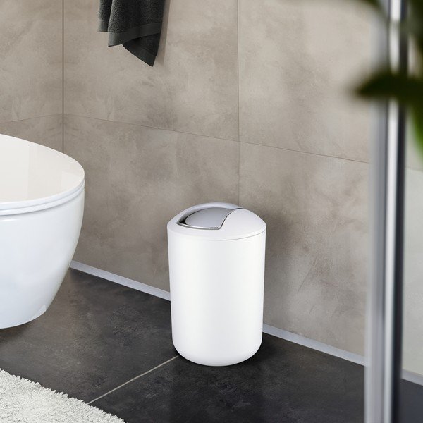 Coș de gunoi alb din plastic 6,5 l Brasil – Wenko-image-1