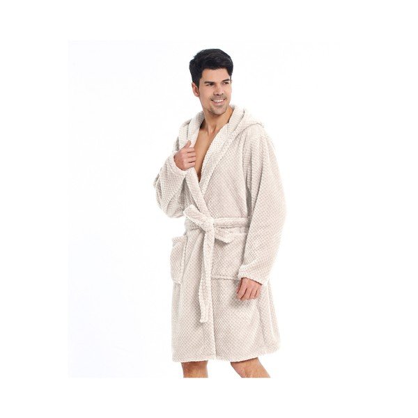 Halat unisex din microfibră DecoKing Sleepyhead, mărime M, bej-image-2