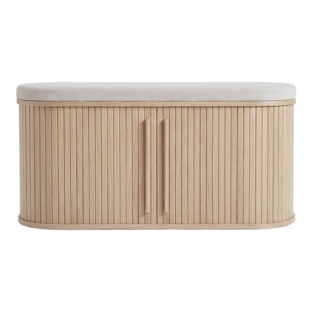 Bancă în culoare naturală capitonată Meta – Unique Furniture
